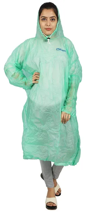 Romano nx PVC Waterproof Reusable Rain Ponchos Raincoat Rainwear Hooded Camping