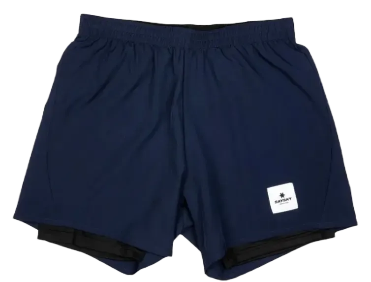 Saysky | 2-in-1 Run Short | Heren | Maritime Blue