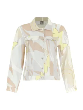 Simply art by Dolcezza - Linen Jacket - Yellow Butterflies