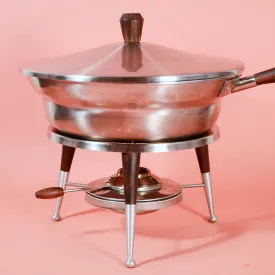 SOLD Vintage Mid Century Atomic Space Age Chafing Serving Pan