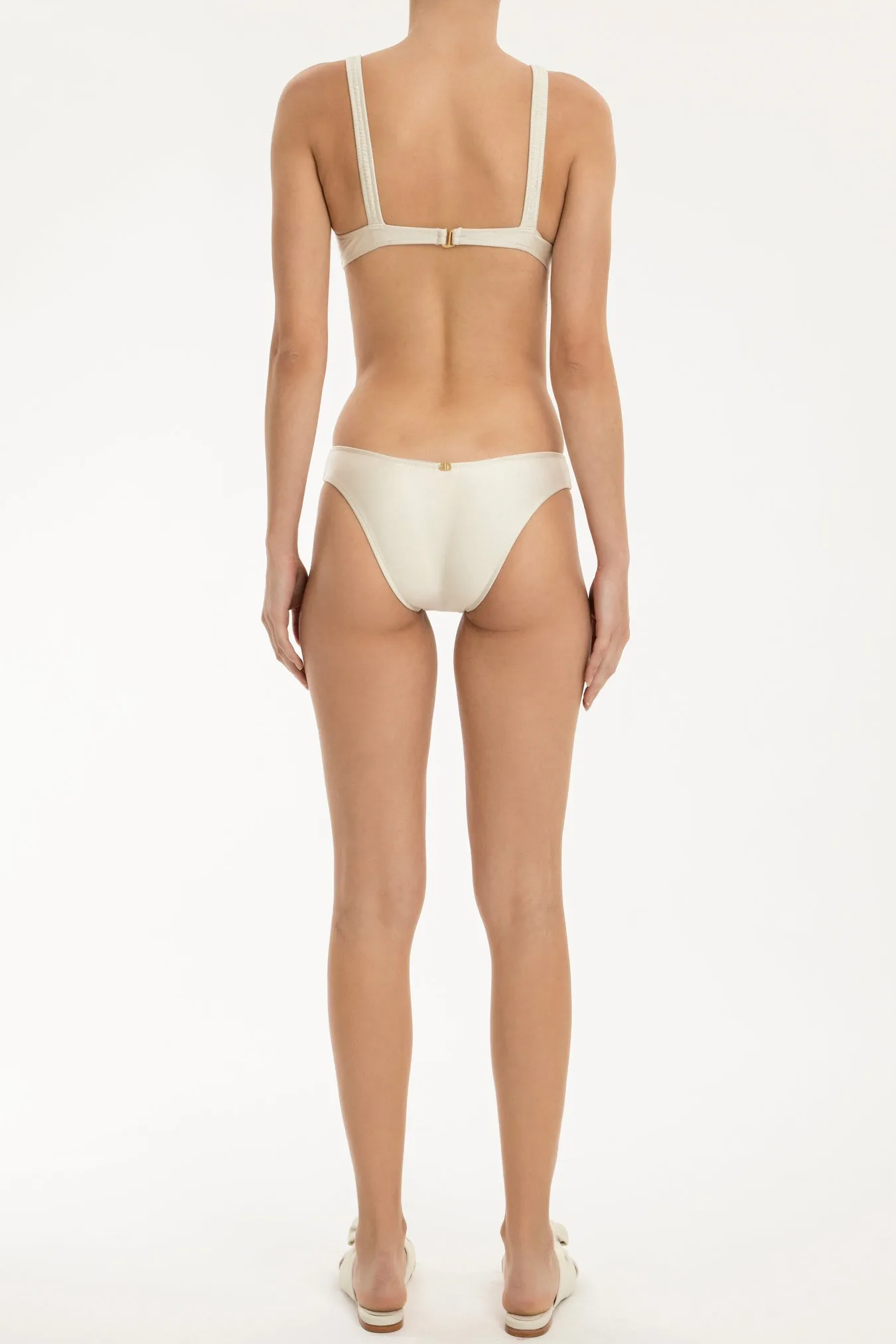 Solid Swimsuit With Cut-Outs