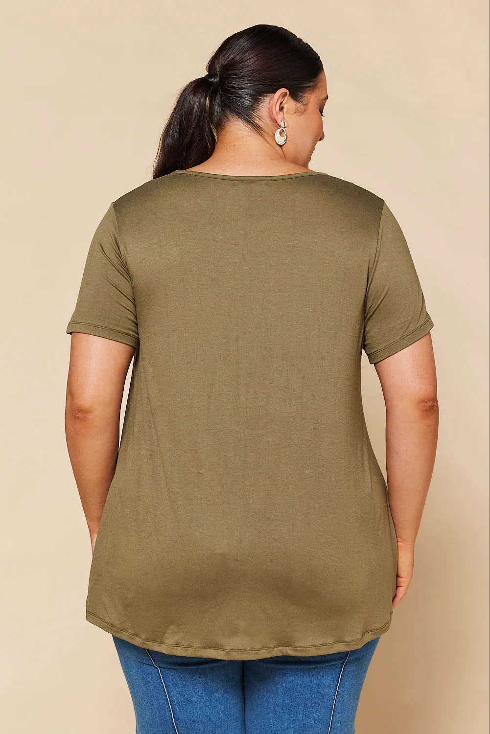 Swing Tee in Khaki