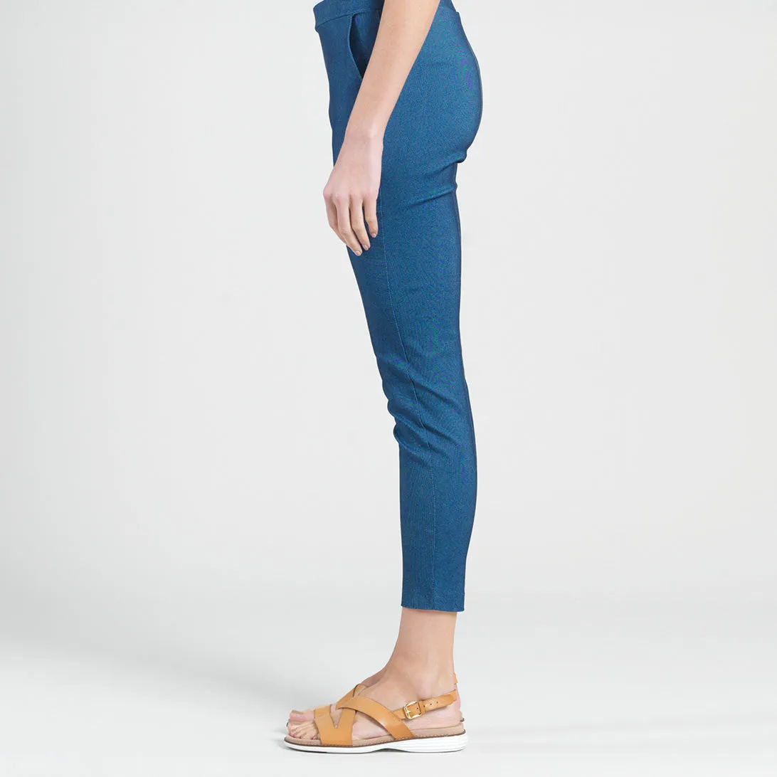 Techno Knit - Skinny Ankle Pocket Pant - Blue Denim - Final Sale!