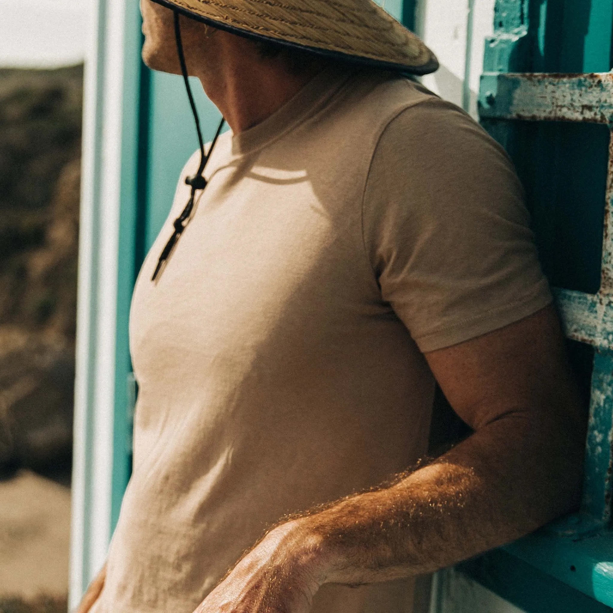 The Cotton Hemp Tee in Khaki