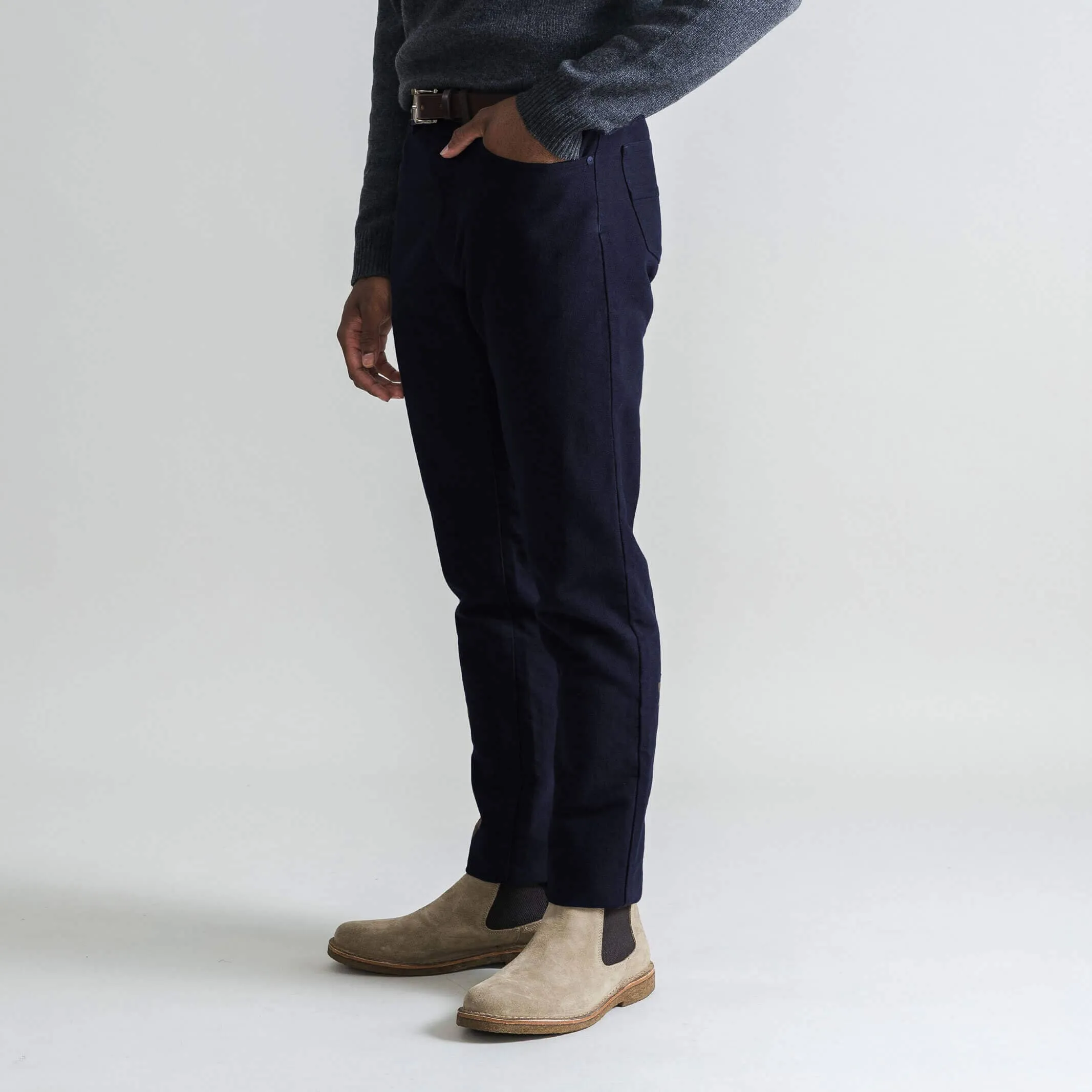 The Navy Moleskin 5 Pocket Custom Pant